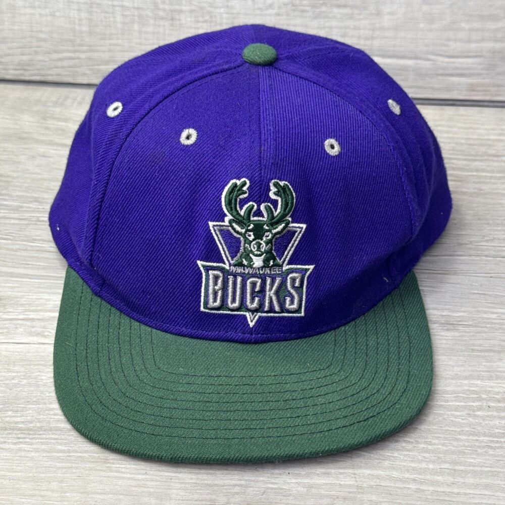 NBA Milwaukee Bucks Mitchell & Ness Snapback Hat Hardwood Collection